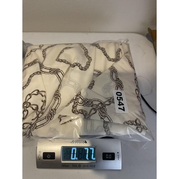 Veronica Beard Kersey Dress Womens 8 White Chain Ruched Silk Long Sleeve Midi - Picture 13 of 13